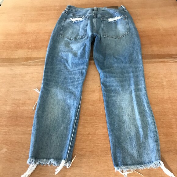 Madewell the Perfect Vintage Jean Women 27 Blue High Rise Distressed Raw Hem - Picture 2 of 13